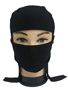 SAIFPRO Unisex Activa Full Face Pollution Mask Cap for Bike/Motorcycle/Walk/Cycle,Medium (Black)