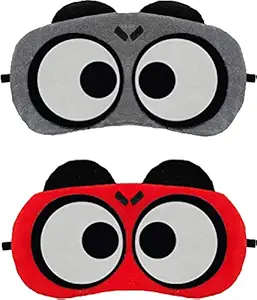 JUZZII Velvet Cute Panda Sleeping Eye Mask, Eye Mask for Men Women Girls Boy-M.No.30-70