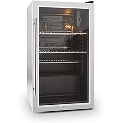 Klarstein 10027673 réfrigérateur Autonome Noir, Acier inoxydable 85 L C - Réfrigérateurs (85 L, 42 dB, C, Noir, Acier inoxydable)