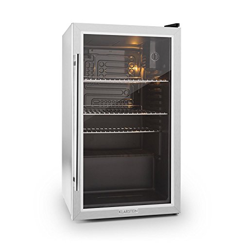 Klarstein 10027673 réfrigérateur Autonome Noir, Acier inoxydable 85 L C - Réfrigérateurs (85 L, 42 dB, C, Noir, Acier inoxydable)