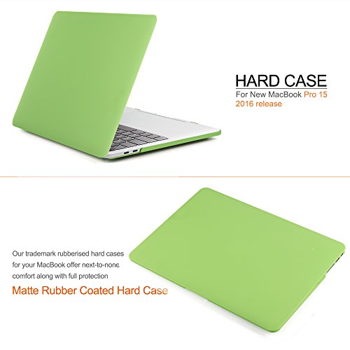 iDOO MacBook Schutzhülle / Hard Case Cover Laptop Hülle [Für 2016 MacBook Pro 15 Zoll mit Touch Bar: A1707] – matt, Grün - 2