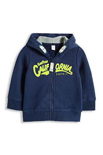 ESPRIT Baby-Boys 095EEBJ001 ESS SS Cardigan Hoodie, Blue (Navy), 9-12 Months (Manufacturer Size:80)