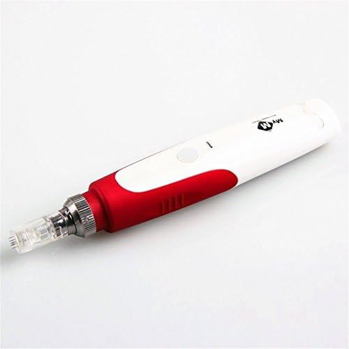 Electric Derma Pen Stamp Auto Micro Needle Roller Anti Aging Skin Therapy Wands (1Pen+12Pin x2+NANOPinx10)