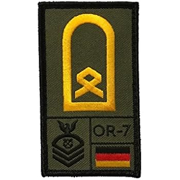 Café Viereck Bundeswehr Rang Patch Oberleutnant – Gestickt, Mit Klett, 9,8x5,6 Cm, Made In Germany