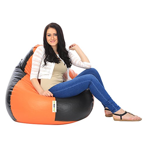 Can XXXL Bean Bag with Beans (Orange and Black) RS.1899 (68.00% Off) - Amazon