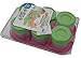 New! Baby 6 x 85ml Weaning baby Food Tubs with Tray Free BPA (Pink)