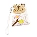 Produktbild Bear Head Decor Zip Up Pouch Holder w Polsbandje voor iPhone 4 4G 4S