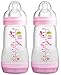 Mam 99921522 Anti-Colic Baby Bottle 260 ml 2-Pack for Girls