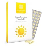 Healthspan Super Strength Vitamin D3 (240 Tablets) | Immune Health | Bone, Teeth & Muscle Health | Contains 1,000iu Of Natural Source Vitamin D3 In Each Tablet | Vegetarian