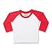 Larkwood Baby Long Sleeved Baseball T-Shirt (24-36) (White/Red)