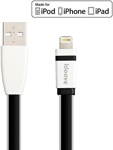 idoove 【Apple MFi Certified】 3.3ft/1M Lightning Charging Cable Tangle-Free jelly Charger Cord Customized for iPhone X/iPhone 8/7/7 plus/6s/6 Plus, iPad mini/Air/Pro