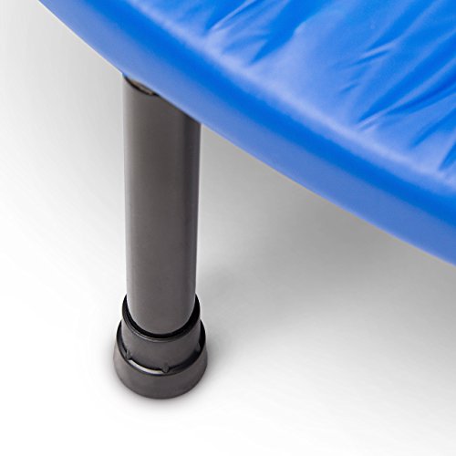 Relaxdays Fitness Trampolin, Durchmesser, Indoortrampolin, belastbar bis 100 kg, Fitness und Ausdauertraining, blau - 6