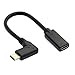 Price comparison product image A123 Systems, Inc System-S USB 3.1 Type C (Female) to USB 3.1 Type C (Male) 90° Right Angled Adapter Cable Extension 20 cm
