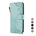Price comparison product image E-Panda Samsung Galaxy S7 Edge Case Wallet Creative Personalized Design PU Leather Folio Flip Protective Case Cover Lace blue Flower with Card Holder Stand Support Function