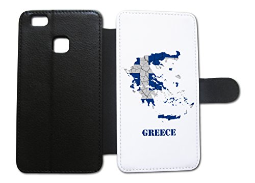 Huawei Griechenland Athen 5 Flipcase Tasche Hülle Case Cover Schutz Handy P9 Lite