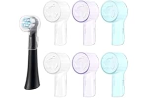 Kisstta 6 Pack Toothbrush Covers Compatible with Orale B iO Brush Heads, Fits for Orale B Pro 3/ iO 9, Toothbrush Covers Travel & Home