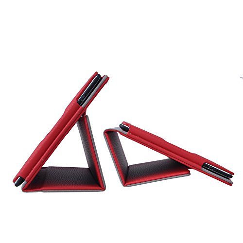ASUS ZenPad 8 Z380M hülle, iBetter® ASUS Z380M hochwertiges PU Leder Etui hülle Tasche Case- mit Standfunktion, super 360° Anti-Wrestling, ist für ASUS ZenPad 8 Z380M 8.0 Zoll Tablet PC perfekt geeignet,Rot - 4