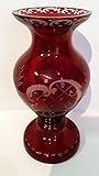 Egermann Glas Vase Vase Antik Glass Vase Egermann böhmisches Glas Kristall rubin rot Glas Vase Sammler Glas gebraucht Zustand wie neu Höhe 21 cm