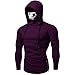 Produktbild Hoodie Herren Langarm, Holeider Pullover Herren Winter Kapuzenpullover Maskenschädel Einfarbig Lässig Sweatshirts Kapuzenpulli Kapuzenjacke Seitlicher Reißverschluss,