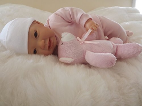 J. FREE TEDDY GIRL GZRS Childs 1st Reborn Newborn Weighted Doll Fake Toy Baby Girls Childs Birthday Christmas Gift UK Seller made by Saxon Reborns