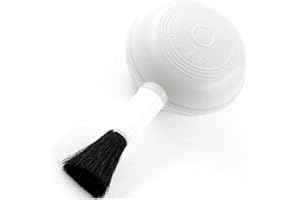 CASILER Pennello per Soffiatore Aria 1pc, 2 in 1 Detergente per Polveri per Obiettivo Fotocamera, Filtri, Occhiali Sole, Cellulare, Grigio Chiaro