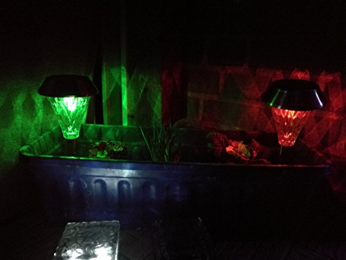 Wetterfestes 4er Set Solar Leuchten mit Fernbedienung – Solar Lampen Set Garten Solar Leuchten Set LED Edelstahl XL Sternenoptik Solar Lampe LED mit Effekten Wegeleuchte Edelstahl Motiv Lampe wetterfest (4er mit Fernbedienung) - 2