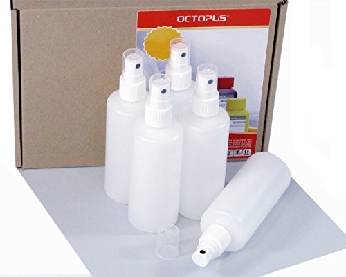 5 x 100 ml Sprühflaschen mit Fingerzerstäuber, Plastikflaschen mit Pumpsprüher, Kunststoffflaschen aus HDPE mit Zerstäuber, inkl. 5 Beschriftungsetiketten - 2