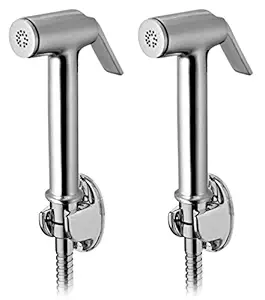 Drizzle Solo Health Faucet With 1 Meter Flexible Tube And Wall Hook - Set of 2