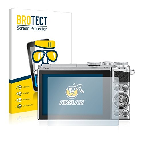 BROTECT Premium AirGlass Film de Protection en Verre pour Nikon 1 J5  extr  mement r  sistant  Ultra-Fin  Haute Transparence  rev  tement Anti-Traces de Doigts  Application sans Bulles d   air 