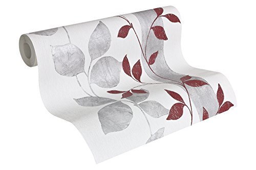 A.S. Création Vliestapete Paloma, florale Mustertapete, grau / rot, 300925