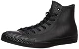 Logo Patch in Knöchelhöhe Converse Chuck Taylor All Star Adulte Mono Leather Hi, Unisex-Erwachsene Hohe Sneakers, Black Mono, 39 EU