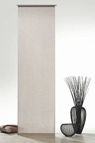 Flächenvorhang Natur Batist Optik inkl. Zubehör HxB 245×60 cm in stone – Schiebegardine einfarbig matt stein Natural Chic Gardine Typ410 - 2