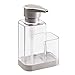 Produktbild InterDesign Bruschia Kitchen Countertop Soap Dispenser Pump and Sponge/Scrubby Caddy Organizer - Clear/Brushed Stainless by InterDesign