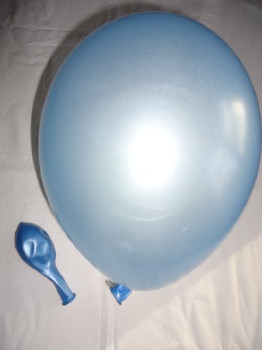 25 Luftballons metallic hellblau Qualitätsballons Ø ca. 27cm B85 (Standardgröße)