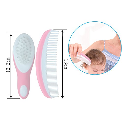 KYG 7tlg Babypflege Set Pflegeartikel mit Aufbewahrungstasche Pink - 2