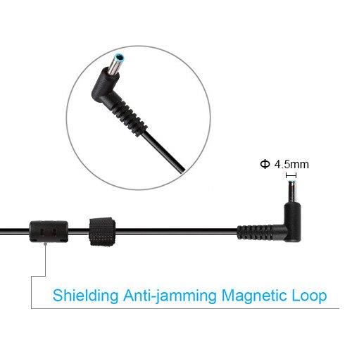 45W Laptop Charger for HP, POWERILLEX 45W 19.5V 2.31A AC Adapter Charger Power for HP Laptop with 5.9FT Cable, Round 4.5mm x 3.0mm Center Pinned Plug - 4