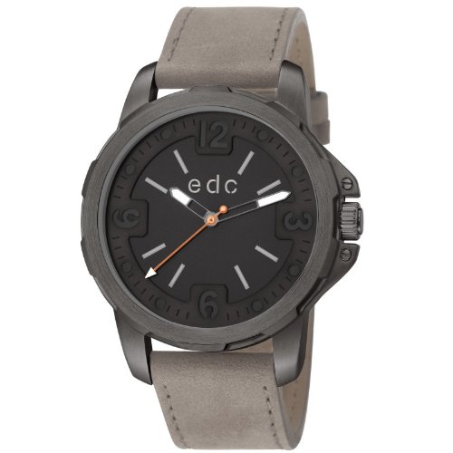 edc by Esprit Herren-Armbanduhr XL bold scouter Analog Quarz Leder EE101371002