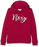 Puños y bajo de canalé Roxy Deep Sky Sudadera con Capucha, niñas, Rosa (Persian Red Solid), 12/L