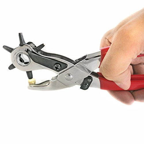 S&R PROFI Revolverlochzange /MADE IN GERMANY/ Lochzange mit 6 auswechselbaren Lochpfeifen 2 – 2,5 – 3 – 3,5 – 4 -5 mm - 3