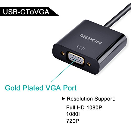 Mokin USB-C Typ C zu VGA Adapter Kabel unterstützt 1080p Auflösung - 3