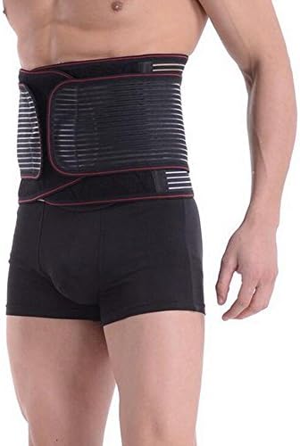 MENRY Heating elastic abdomen belt,Breathable Elastic Mesh Waist Trainer Slimming Belt,Running/Lumbar Protector/Exercise for Women and Men, black, xxl