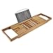 Produktbild Witasm Badewannenablage Bambus Badewannentablett ausziehbar Badewannenauflage 70,2 - 104 x 22 x 4,1cm - Badewannenbrett mit Buchstütze Kerzen- / Wein-Glashalter Handytablett Seifenfach - Badewannenablage Buchstütze für iPad eReader Tablet Buch usw.