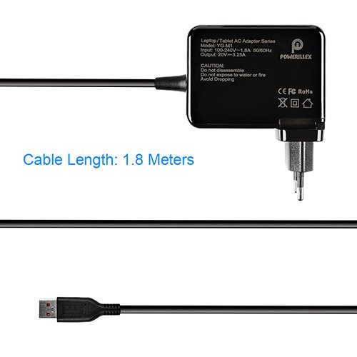 Laptop Ladegerät, POWERILLEX Lenovo 65W AC Laptop Power Adapter 20V 3.25A für Lenovo Miix 700, Yoga 3 Pro 3 11 Yoga und Yoga 900 Ultrabook Laptop mit 4,9 FT Kabel - 3