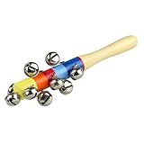 Tera® Holzrassel, Rassel mit Stab Musik Instrument für Kleinkinder und Babys - 2