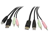 DP4N1USB6 StarTech DP4N1USB6; 6ft 4-in-1 USB DisplayPort KVM Switch Cable w/Audio & Microphone