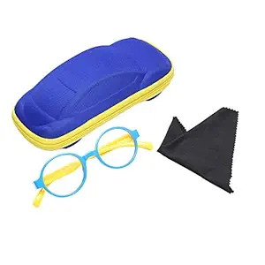 Vink Blue Light Glasses for Kids Computer Glasses, UV Protection Anti Glare Eyeglasses while using Computer, Video Games and Mobile, Glasses for Children(Blue Frame Yellow Temple)