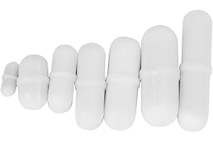 WALFRONT 7pcs Stir Bar Barre Magnetiche di Agitazione, Agitatore Barra di Agitazione Tipo-B PTFE Laboratorio Agitatore per Agitazione Liquido o Soluzione