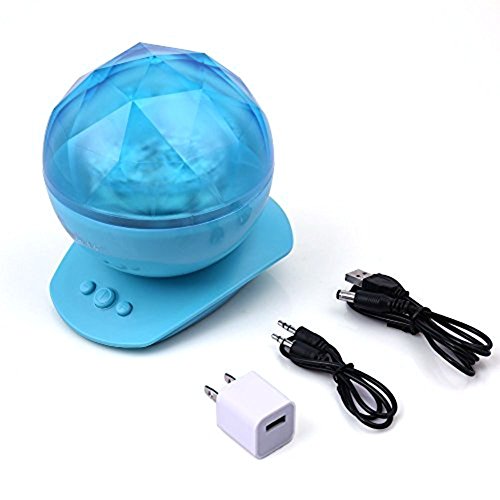Ozean dynamischen Schlaf Nachtlicht-Lampen-Ozean-Wellen-Lampe mit Musik für Schlafzimmer Wohnzimmer Badezimmer Babyzimmer Kinderzimmer - 6