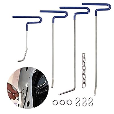 Mookis Outils PDR Paintless Carrosserie Réparation, 11PCS Kit Débosselage Sans Peinture, Dent retrait et hail Réparation [Classe énergétique A+++]