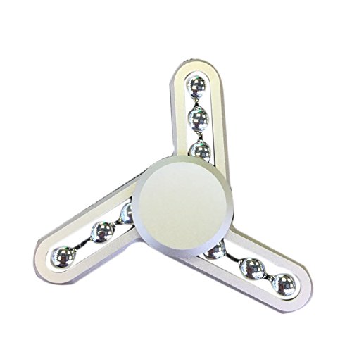 Saioue 9 Beads Spiral Fidget Tri-pinner Stress Reducer Aluminum Alloy Hand Spinner
